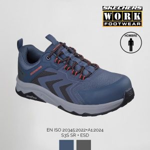 Calzado de seguridad Skechers con puntera de carbono y suela antideslizante SK200255