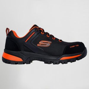 Calzado laboral Skechers de seguridad naranja perfil exterior