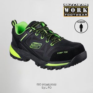 Calzado laboral Skechers de seguridad verde