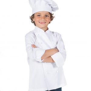 Chaqueta de chef infantil en color blanco 9501