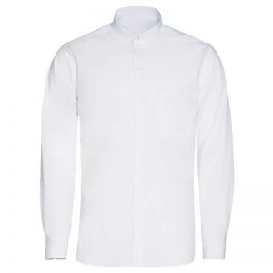 Camisa para restaurantes, con cuello mao blanca 921140