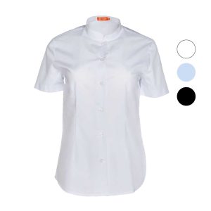 camisa para mujer mangas cortas cuello tirilla blanca 947141-13