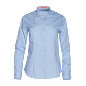 camisa mujer cuello tirilla celeste 941141-19