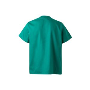 Casaca sanitaria botones color verde 599-02 espalda