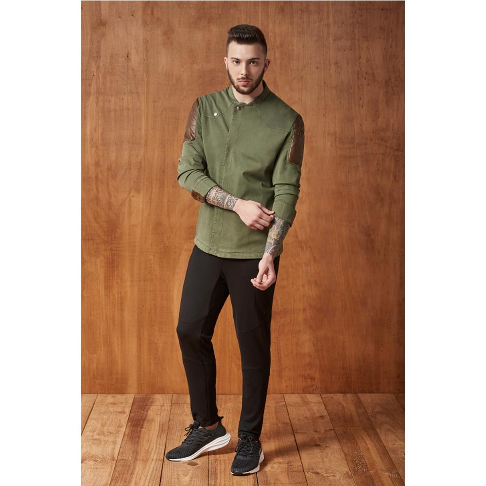 Chaqueta chef hombre slim fit kaki 4140 modelo