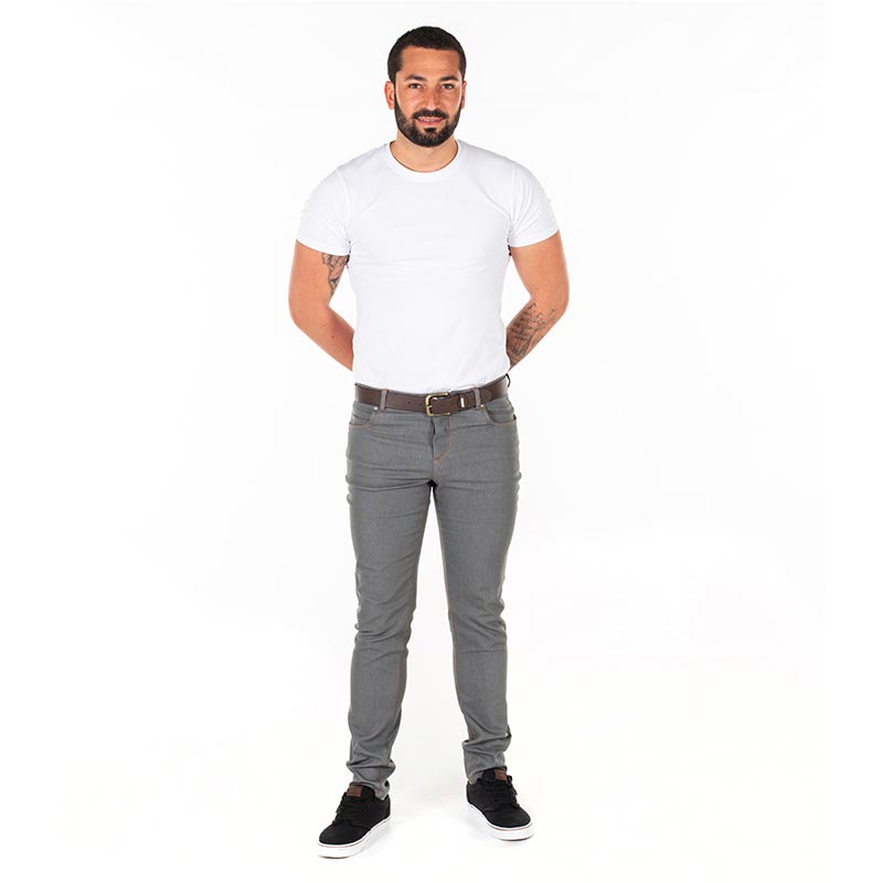 Pantalón de camarero vaquero gris 7801-825