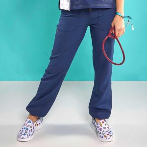 Pantalón jogger de mujer Active LS21076 azul marino delantero