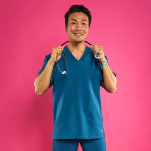 Casaca sanitaria de hombre Vibrant LS12076 caribe delantero