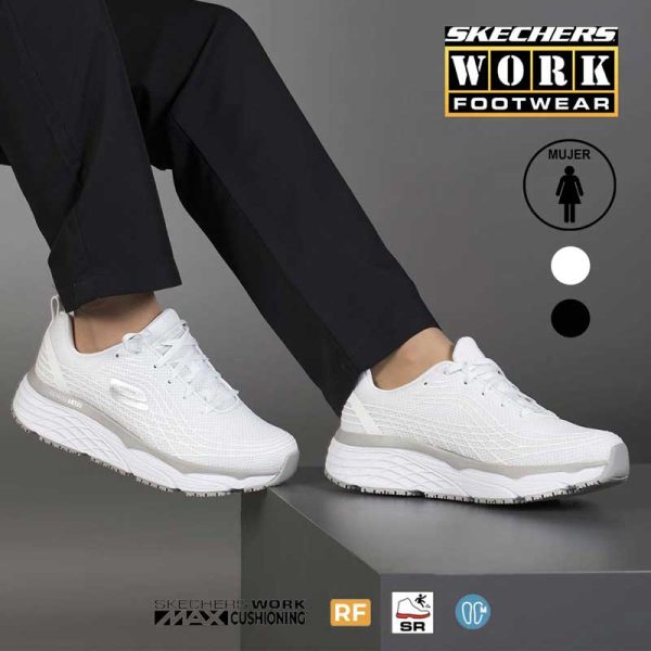 Zapato laboral Skechers de mujer 108016 imagen piernas