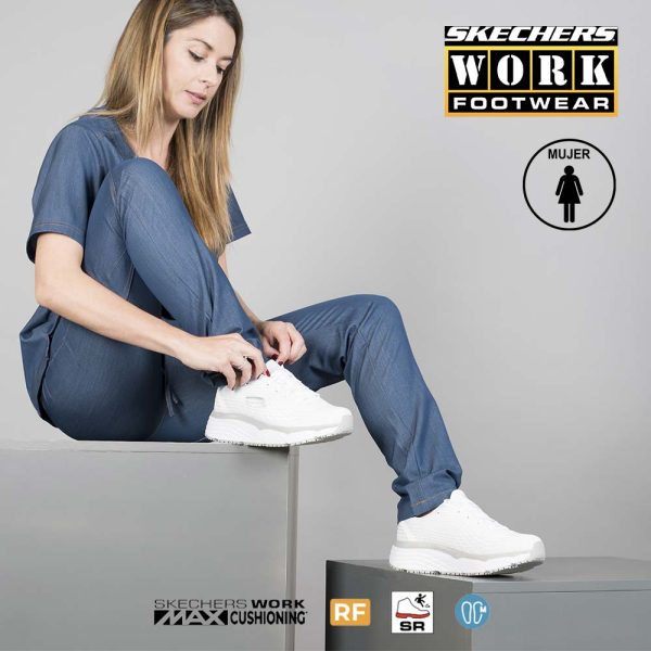 Zapatilla laboral Skechers de mujer 108016 imagen modelo