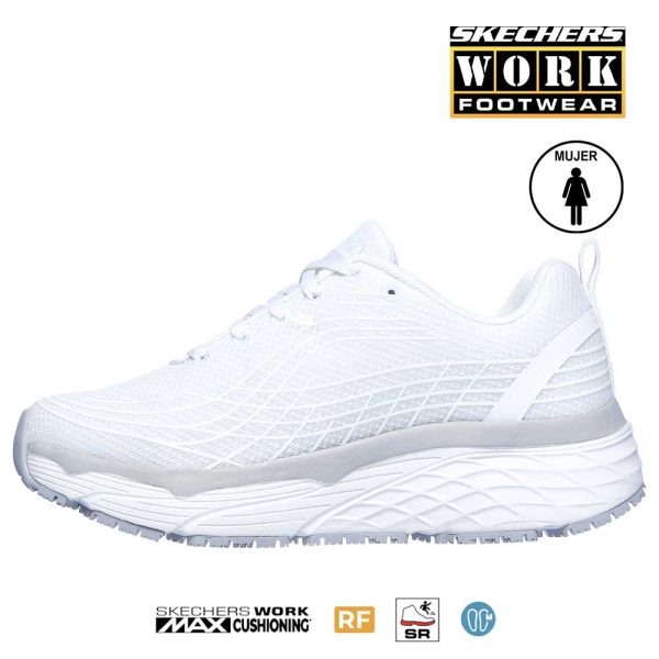 Zapato deportivo Skechers de mujer 108016 blanco perfil