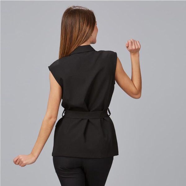 Americana sin mangas de mujer 600037 negro espalda