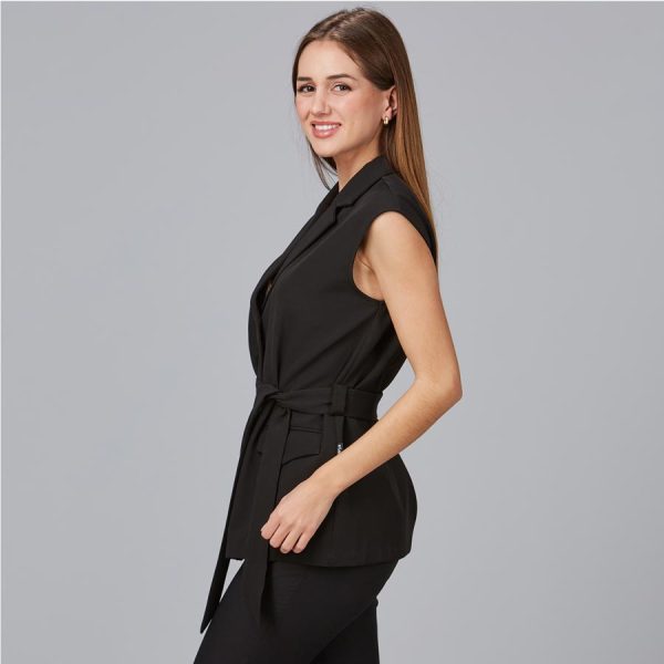 Americana sin mangas de mujer 600037 negro perfil