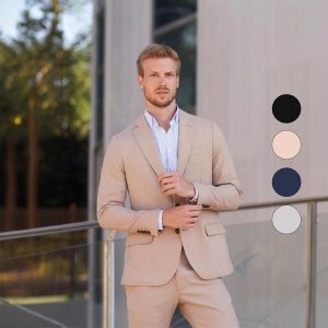 Chaqueta beige sin forro hombre 10152003