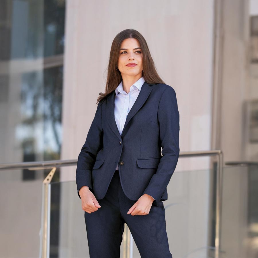 Chaqueta azul marino sin forro mujer 20752003