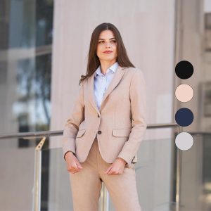 Chaqueta beige sin forro mujer 20752003