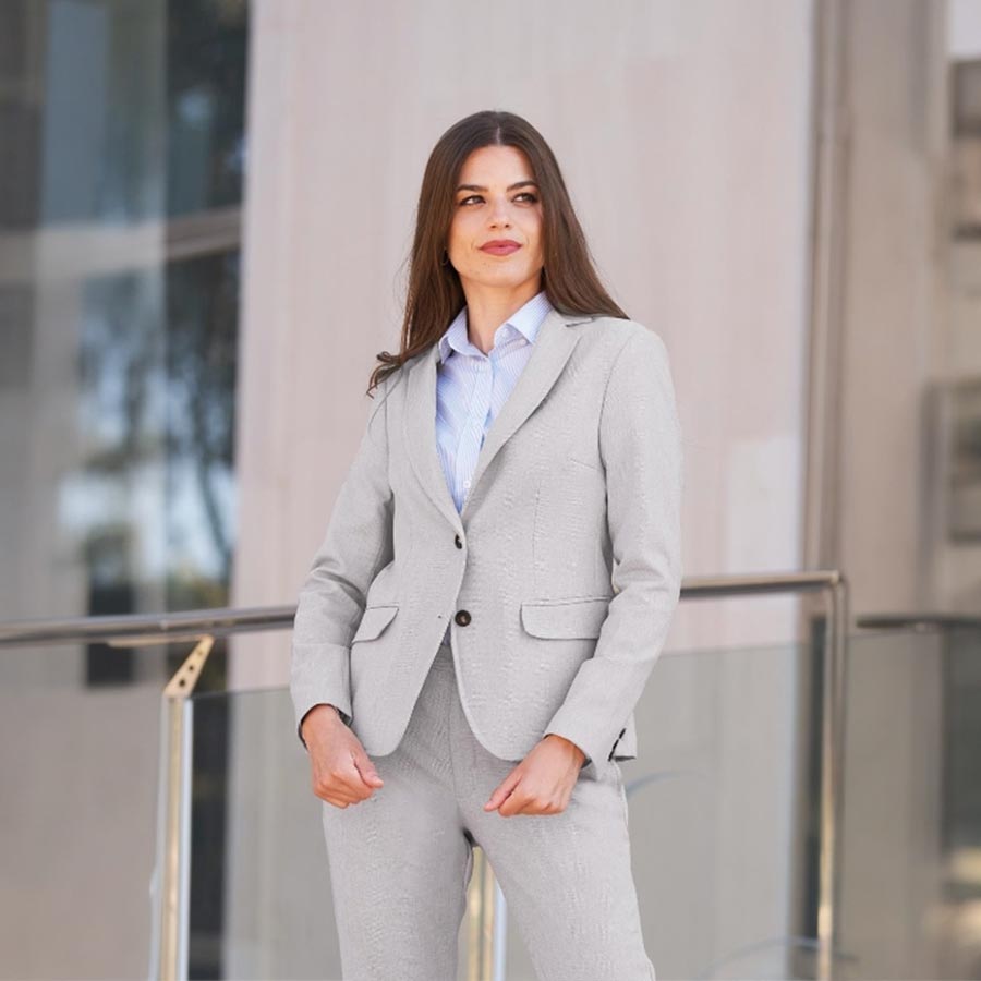 Chaqueta gris sin forro mujer 20752003