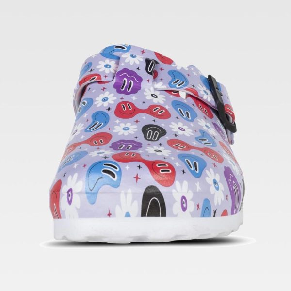 Calzado sanitario estampado caritas frontal P2016