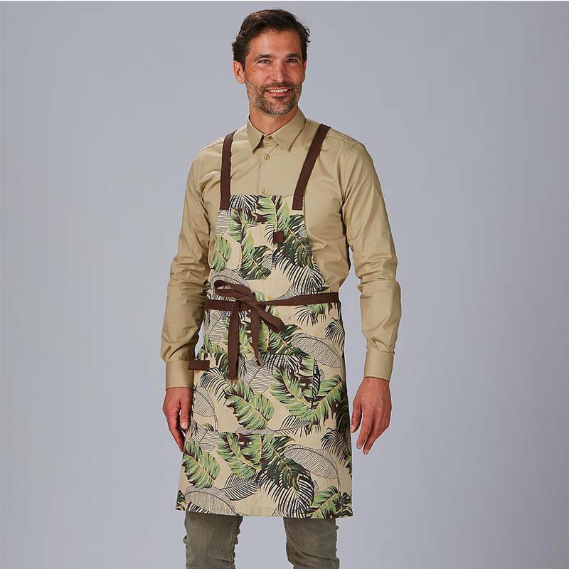 Mandil con peto hojas verdes 100035
