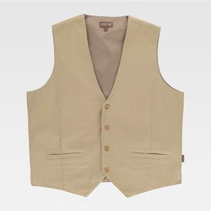 Chaleco beige de hostelería hombre B9038