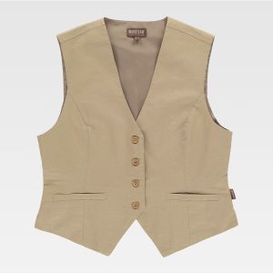Chaleco beige de hostelería mujer B9040