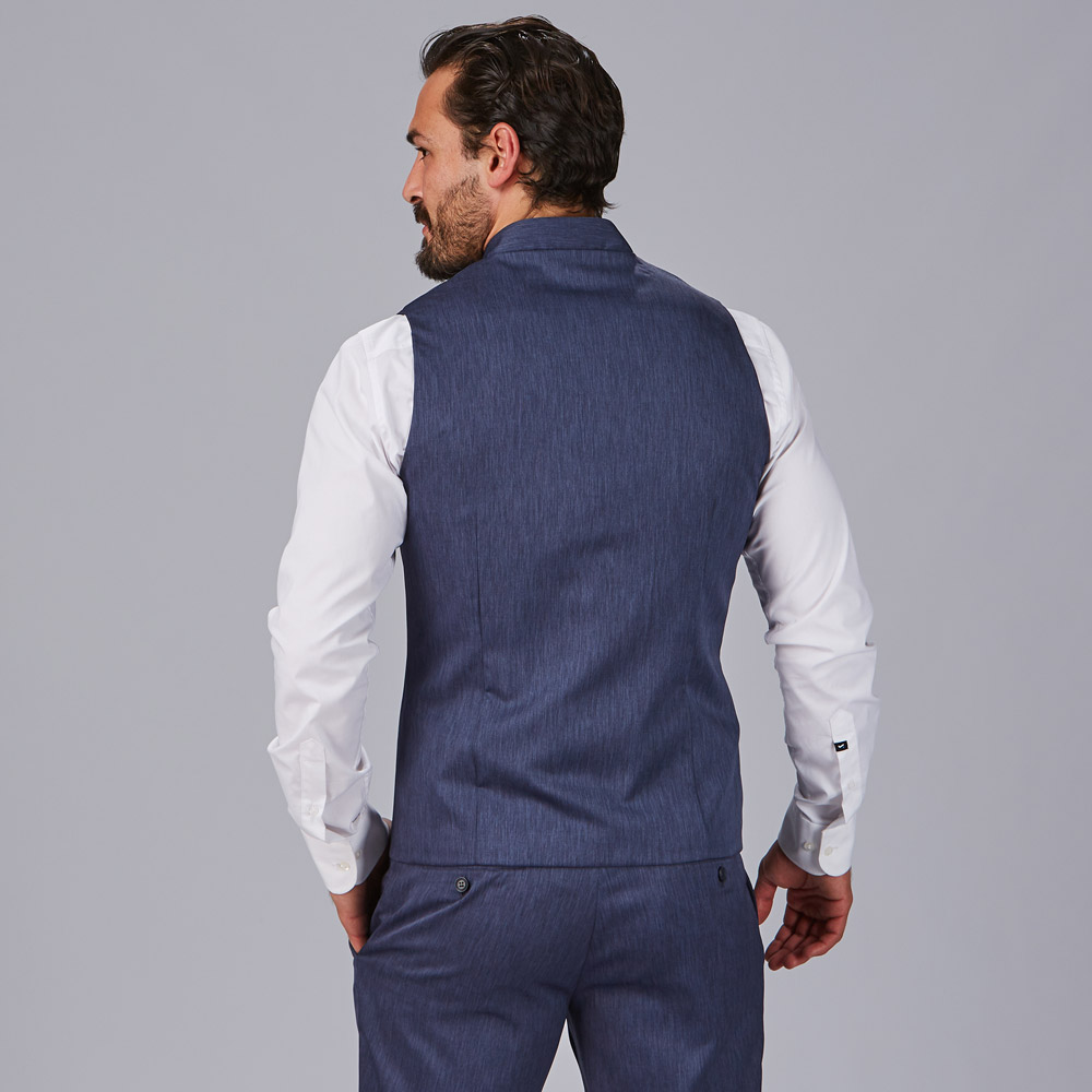 Chaleco de hombre de vestir azul 950012-104 espalda