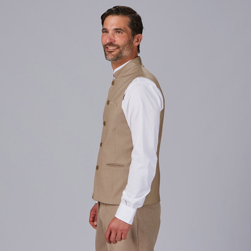 Chaleco de hombre de vestir beige 950012-142 perfil