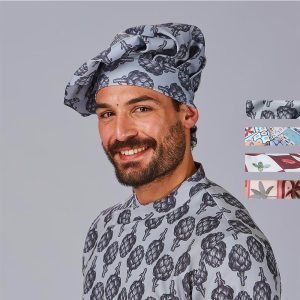 Gorros chef estampados de algodón 400019