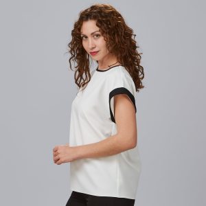 blusa de mujer manga corta vuelta 241100 perfil
