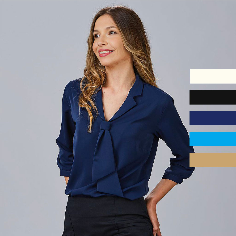 Blusas con lazo para mujeres 240009