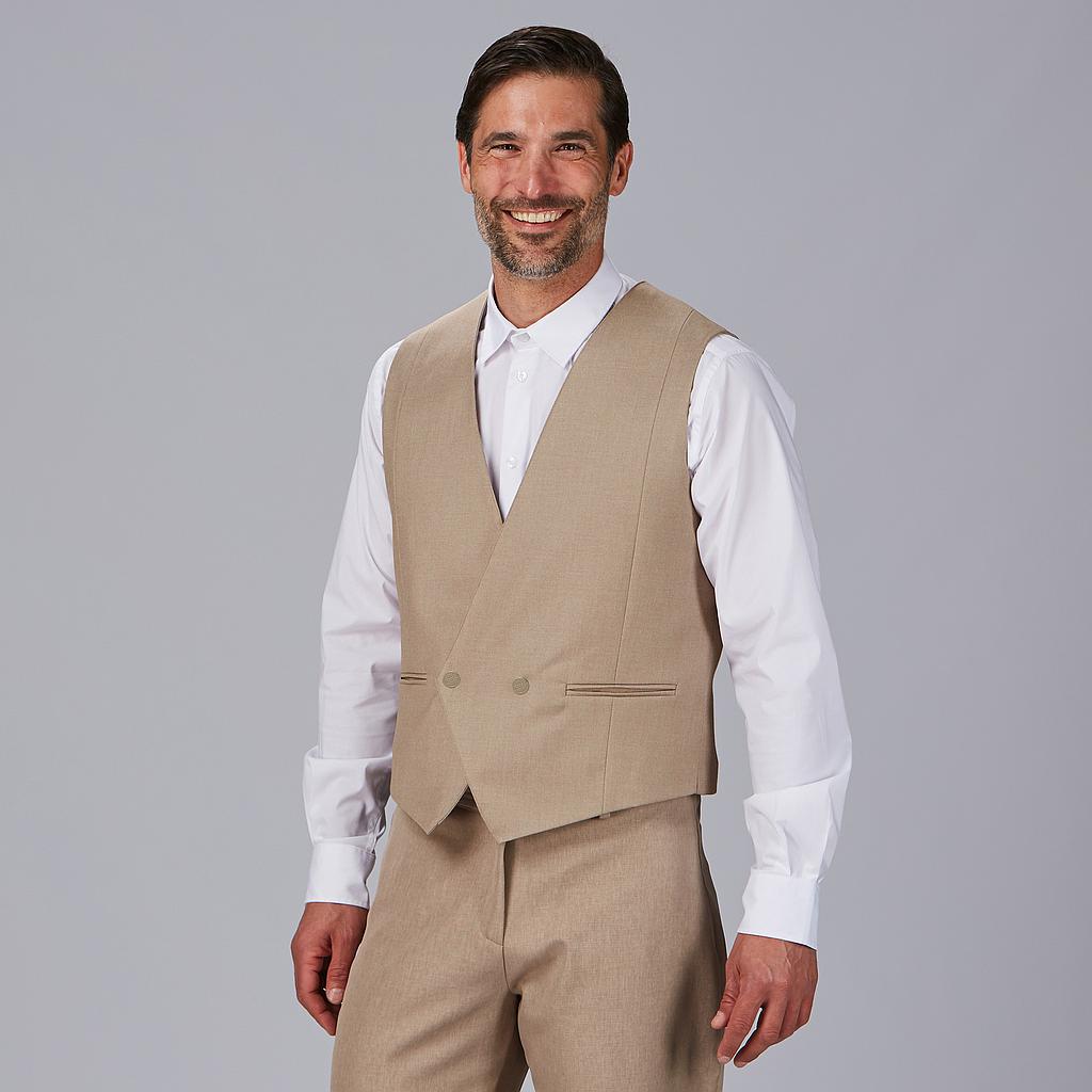 Chaleco de hombre cruzado beige 950014-142