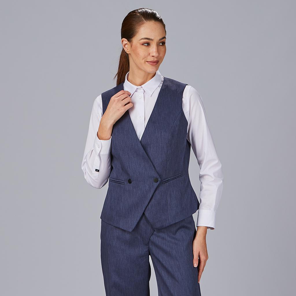 Chaleco de mujer cruzado azul 950015-104