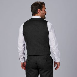 Chaleco negro de hombre cruzado 950018 espalda
