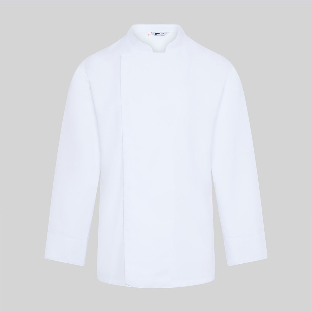 Chaqueta de cocina blanca en manga larga 9432 delantero