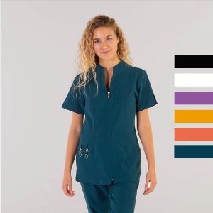 Blusas sanitarias de mujer con cremallera 662200